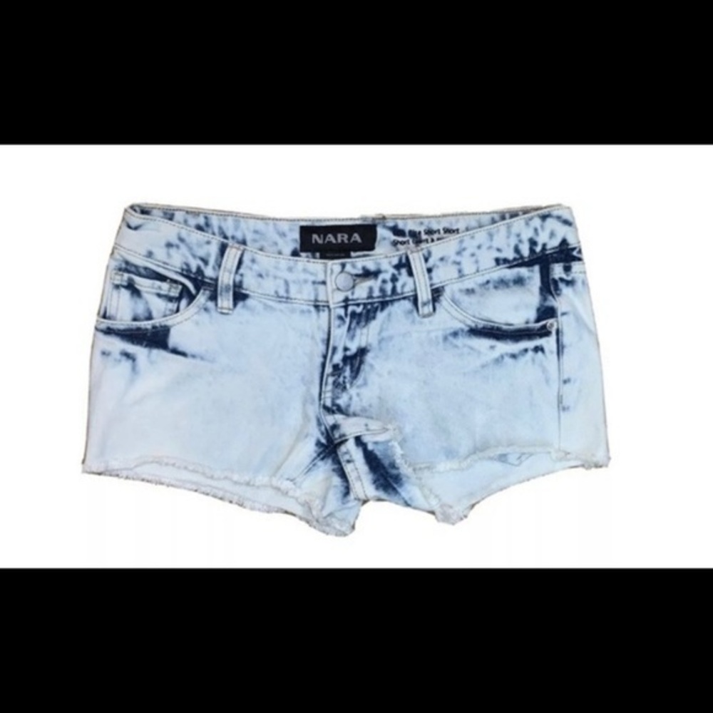 NARA Jean Shorts Short Low Rise Light Blue Wash